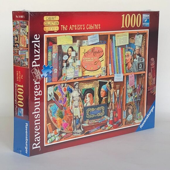 New sealed Ravensburger 1000pcs Puzzle- The Artist's Cabinet Adult Puzzle - Picture 12 of 16